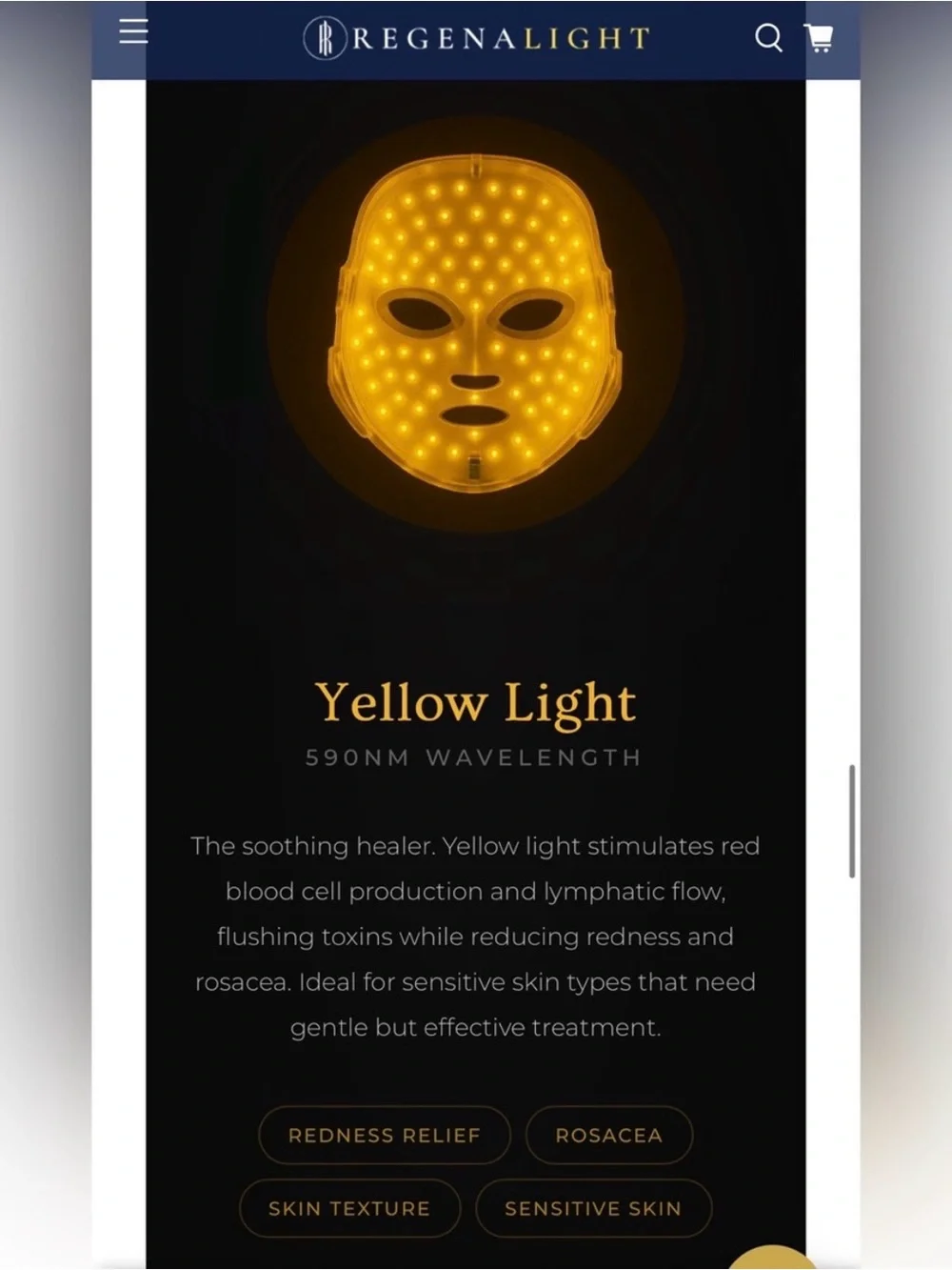 LED Light Therapy Face Mask - White by